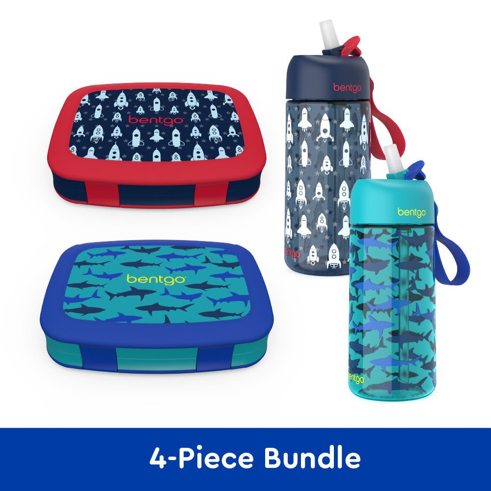 bentgo-kids-prints-lunch-boxes-and-water-bottles-q1 bentgo-lunch-box-bottle-bundle-rocket-shark-1.jpg